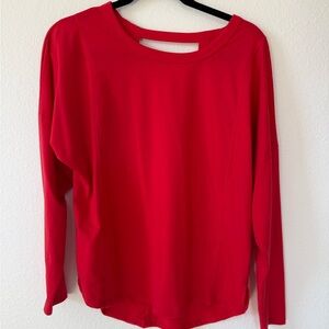 All in Motion Red Long Sleeve Workout Top Size Medium